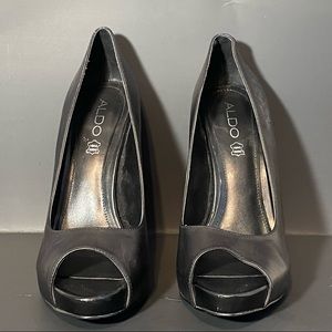 Aldo platform peep toe heels